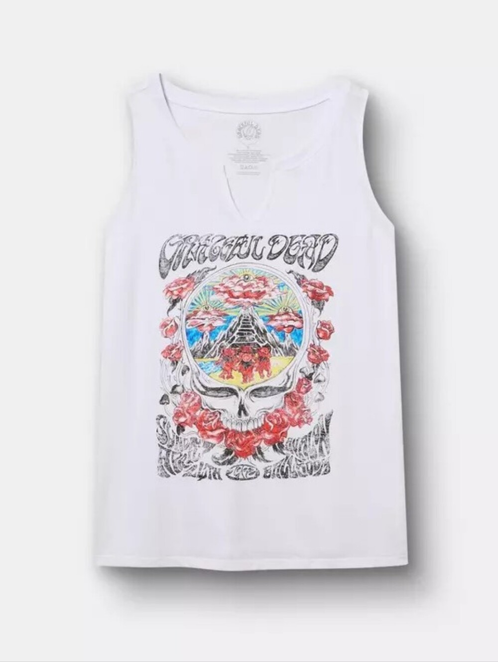Torrid Grateful Dead Cotton Notch Neck Tank Women's Plus Size 3X Nwt